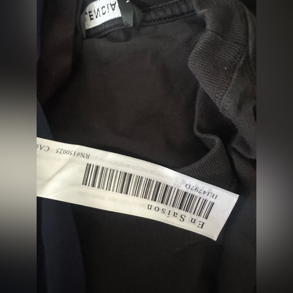 En Saison Navy Pleated Tiered Long Sleeve Mini Dress / Tunic Top XS Ruffle Sheer - Picture 9 of 10